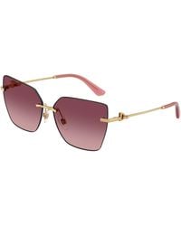 Dolce & Gabbana - Dg2321 02/8D Sunglasses Metal Cat Eye Normal Shaded - Lyst