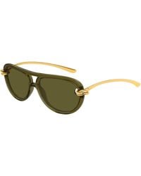 Bottega Veneta - Bv1418S 003 Sunglasses Bio-Injected Pilot - Lyst