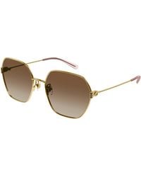 Gucci - Gg1285Sa 002 Sunglasses Metal Geometric Shaded - Lyst