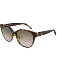 Saint Laurent - Sl M39/K 004 Sunglasses Acetate Round Shaded - Lyst