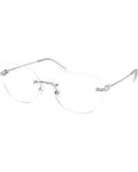 Swarovski - Sk1038 4001 Optical Frames Metal Transparent Round Normal - Lyst