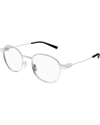 Saint Laurent - Sl 785 001 Optical Frames Metal Transparent Round - Lyst