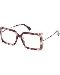 Max Mara - Mm5155-B 055 Optical Frames Acetate Squared Normal - Lyst