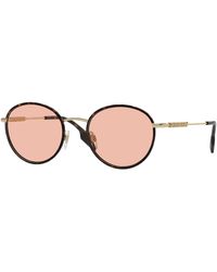 Burberry - Be3148D 132284 Sunglasses Metal Round Normal - Lyst