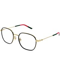 Gucci - Gg1198Oa 001 Optical Frames Metal Squared - Lyst