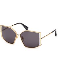 Max Mara - Mm0142 Menton-4 30A Sunglasses Metal Smoke Cat Eye Normal - Lyst