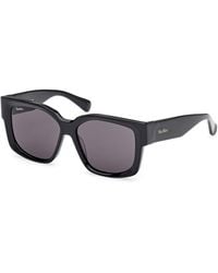 Max Mara - Mm0145 Glimpse-7 01A Sunglasses Acetate Smoke Round Normal - Lyst