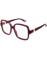 Chloé - Ch0335O 005 Optical Frames Acetate Transparent Squared - Lyst
