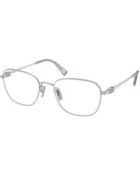 Miu Miu - Mu 50Wv 1Bc1O1 Optical Frames Metal Transparent Squared Normal - Lyst