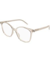 Saint Laurent - Sl M162 004 Optical Frames Acetate Transparent Round Antiriflesso - Lyst