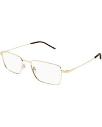 Saint Laurent - Sl 844 002 Optical Frames Metal Transparent Squared - Lyst
