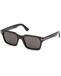 Tom Ford - Ft1403 Hayden-02 01A Sunglasses Acetate Smoke Squared Normal - Lyst