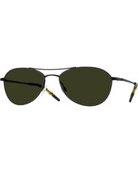 Oliver Peoples - Ov1358S Aero Ii 5062P1 Sunglasses Steel G15 Pilot Polarized - Lyst