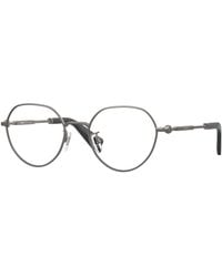 Burberry - Be1388D 1316 Optical Frames Metal Transparent Round Normal - Lyst