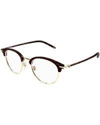 Montblanc - Mb0408O 001 Optical Frames Metal Transparent Squared - Lyst