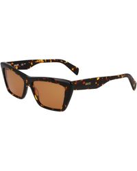 Liu Jo - Lj802S 244 Sunglasses Acetate Marrone Squared Normal - Lyst
