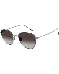 Giorgio Armani - Ar6048 34408G Sunglasses Steel Squared Normal Nuanced - Lyst