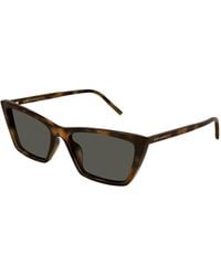 Saint Laurent - Sl 737 Mica Thin 003 Sunglasses Acetate Squared - Lyst