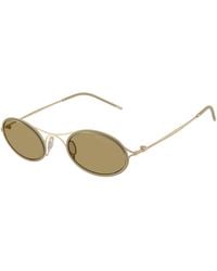 Giorgio Armani - Ar6187 3002/2 Sunglasses Metal Round Normal - Lyst