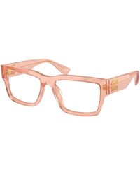 Miu Miu - Mu 02Xv 13T1O1 Optical Frames Acetate Transparent Squared Normal - Lyst