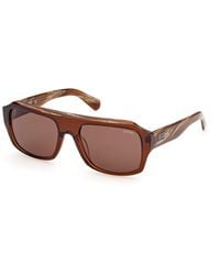 Guess - Gu00367 48E Sunglasses Acetate Squared Normal - Lyst