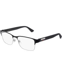 Gucci - Gg0750O 001 Optical Frames Metal Squared - Lyst