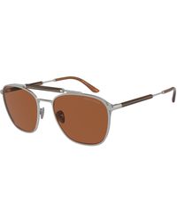 Giorgio Armani - Ar6149 304573 Sunglasses Metal Squared Normal - Lyst
