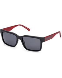 Timberland - Tb00012 02D Sunglasses Injected Smoke Squared Polarized - Lyst