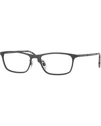 Burberry - Be1374Td 1003 Optical Frames Titanium Transparent Squared Normal - Lyst