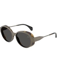Moncler - Me4005T Auros 100287 Sunglasses Titanium Round Normal - Lyst