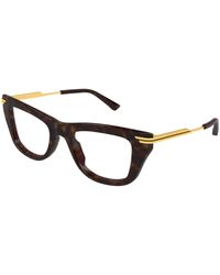 Bottega Veneta - Bv1370O 002 Optical Frames Acetate Transparent Squared - Lyst