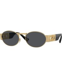 Versace - Ve2264 100287 Sunglasses Steel Round Normal - Lyst