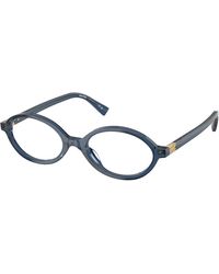 Miu Miu - Mu 01Xv 08Q1O1 Optical Frames Acetate Round Normal - Lyst