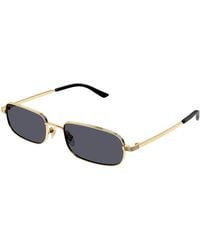 Gucci - Gg1457S 001 Sunglasses Metal Squared Normal - Lyst