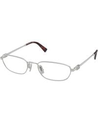 Miu Miu - Mu 52Zv 1Bc1O1 Optical Frames Metal Transparent Geometric Normal - Lyst