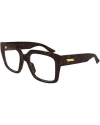 Bottega Veneta - Bv1409O 002 Optical Frames Acetate Transparent Squared - Lyst