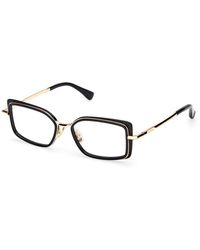 Max Mara - Mm5186 001 Optical Frames Acetate Squared Normal - Lyst