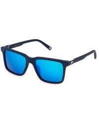 Fila - Sfi891V C03Z Sunglasses Acetate Smoke Squared Mirrored - Lyst