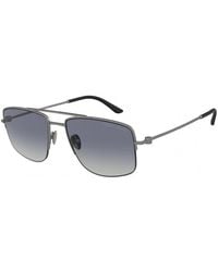 Giorgio Armani - Ar6137 30034L Sunglasses Metal Squared Nuanced - Lyst