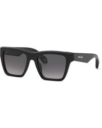 Roberto Cavalli - Src155M 700 Sunglasses Acetate Smoke Squared Normal Nuanced - Lyst