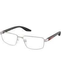 Prada Linea Rossa - Ps 52Rv 1Bc1O1 Optical Frames Metal Squared Normal - Lyst