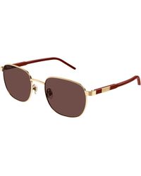 Gucci - Gg1799S 004 Sunglasses Metal Squared - Lyst