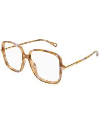 Chloé - Ch0399O 004 Optical Frames Acetate Transparent Squared - Lyst