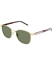 Saint Laurent - Sl 747 008 Sunglasses Metal Round - Lyst