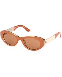 Guess - Gu00261-H 42E Sunglasses Injected Round Normal - Lyst