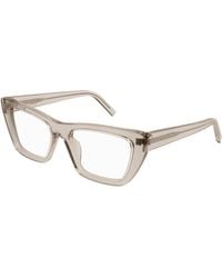 Saint Laurent - Sl 276 Mica Opt 005 Optical Frames Acetate Transparent Cat Eye - Lyst