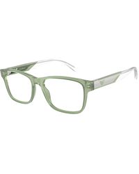 Emporio Armani - Ea3239 6094 Optical Frames Acetate Transparent Squared Normal - Lyst