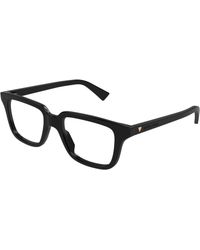 Bottega Veneta - Bv1365O 001 Optical Frames Acetate Transparent Squared - Lyst