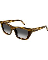 Saint Laurent - Sl 276 Mica 042 Sunglasses Acetate Squared Normal Shaded - Lyst