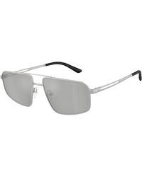 Emporio Armani - Ea2173 30458V Sunglasses Metal Pilot Mirror - Lyst